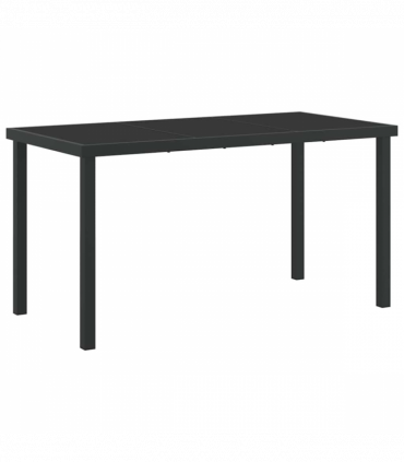 vidaXL Garden Dining Set Folding 5 pcs Black Textilene and steel