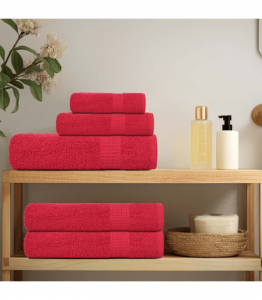 vidaXL Guest Towels 2 pcs Red 30x50 cm 360 gsm 100% Cotton
