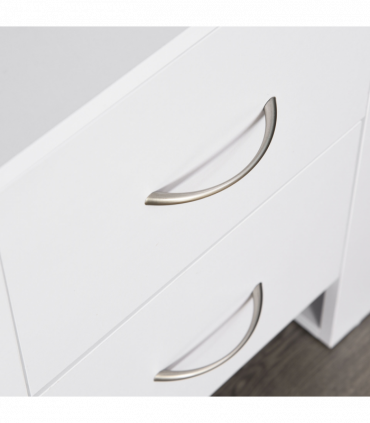 Particle Board 2-Drawer Bedside Table White