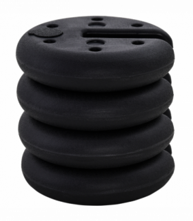 Gazebo Tent Canopy Weight Sand Fillable Strong Plastic Durable Black 25 x 6Hcm