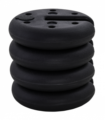 Gazebo Tent Canopy Weight Sand Fillable Strong Plastic Durable Black 25 x 6Hcm