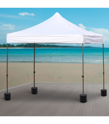 Gazebo Tent Canopy Weight Sand Fillable Strong Plastic Durable Black 25 x 6Hcm