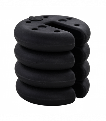 Gazebo Tent Canopy Weight Sand Fillable Strong Plastic Durable Black 25 x 6Hcm