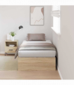 vidaXL Bed Frame Sonoma oak 200 x 80 x 31.5 cm Engineered wood