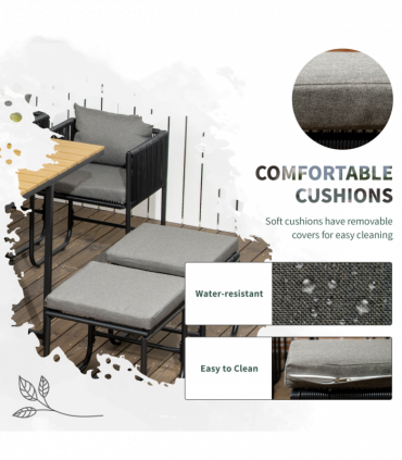 11-PC Rattan Dining Set, 10-seater Table & Chair Sets w/ Space-saving Design