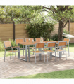 vidaXL Garden Chair 8 pcs Brown 56 x 57 x 87cm Solid Acacia wood