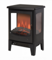 1800W Tempered Glass Electric Fireplace Heater Black