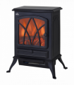 1850W Flame Effect Electric Free Standing Fireplace Fan Log Burning Stove -Black