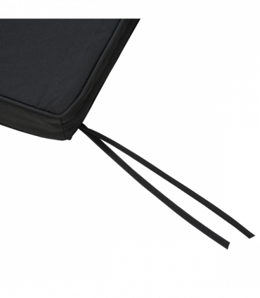 2-Seater Bench Cushion Polyester Cover Seat Pad Replacement Black