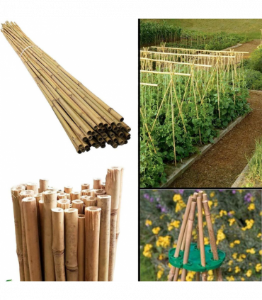 20 x 3FT Bamboo Canes Sticks 90CM