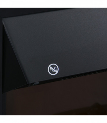 2000W 5-Level MDF Electric Fireplace Heater w/ Remote White