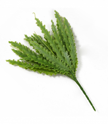 Artificial Crocodile Fern Plant Green 40cm Wired Stems Realistic Replica