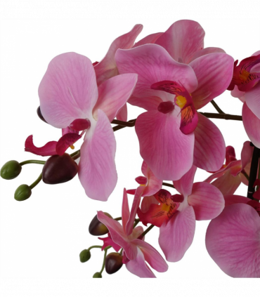 50cm Artificial Orchid with Glass Planter Pink