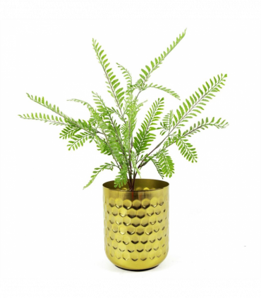 Artificial Fern Bush Light Green Plant 55cm Realistic Replica Wired Stems Shape