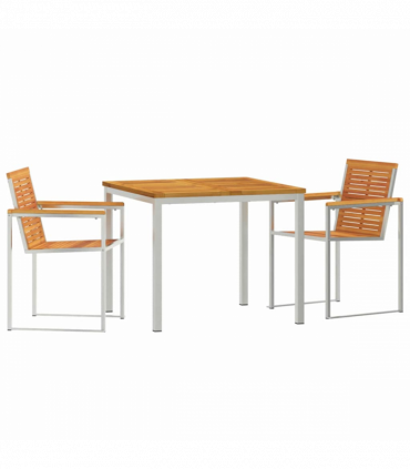 vidaXL Garden Dining Set 3 pcs Solid Wood Acacia