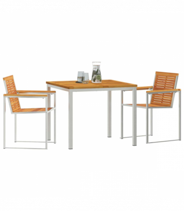 vidaXL Garden Dining Set 3 pcs Solid Wood Acacia