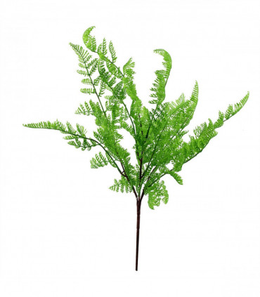 Artificial Plant Pack of 6 x 50cm Southern Wood Fern Bush Dark Green Bare Stem