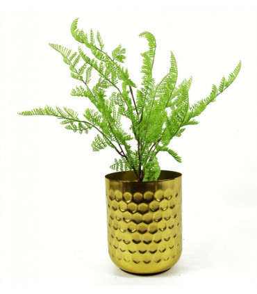Artificial Plant Pack of 6 x 50cm Southern Wood Fern Bush Dark Green Bare Stem