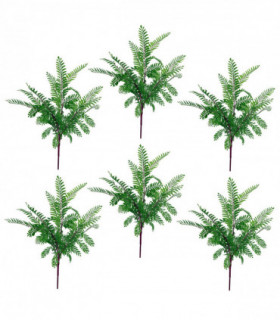 Artificial Plant Pack of 6 x 55cm Dark Green Himilayan Maidenhair Fern Bush