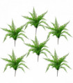 6 x 60cm Artificial Bushy Dixie Wood Fern Dark Green Plant
