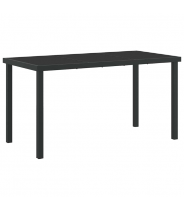 vidaXL Garden Dining Set Folding Manual 5 pcs Black 140 x 70 x 73 cm