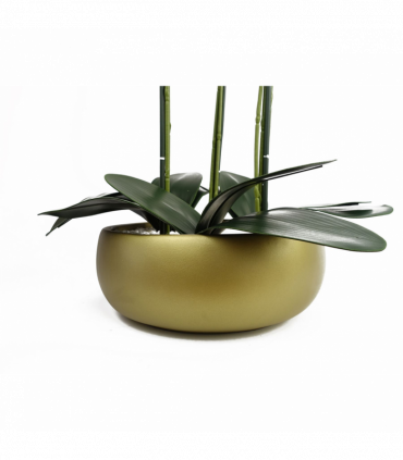 60cm Orchid Artificial White Gold Ceramic Planter
