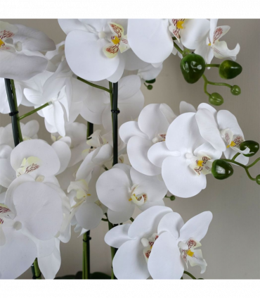 60cm Orchid Artificial White Gold Ceramic Planter
