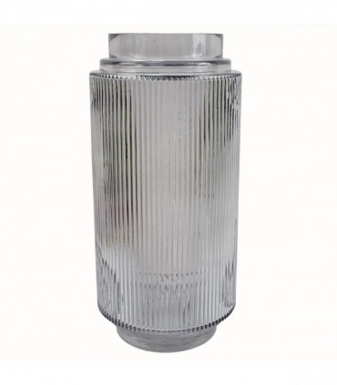 Vase Artificial Flower Arrangements Dark Pink Glass Ferns Orchid 65cm