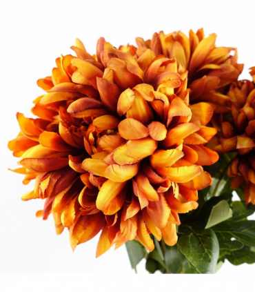 Artificial Flower Orange Silk 75cm Extra Large Reflex Chrysanthemum - Orange