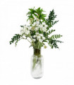 Artificial Flower Arrangements White 75cm Silk Wire Metal Plastic Glass Vase