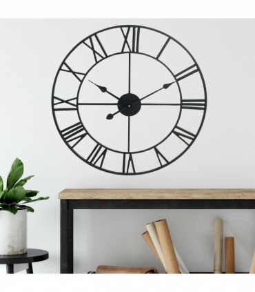 Wall Clock 78CM Roman Metal Clock Stunning Large Metal Clock Open Back Classic