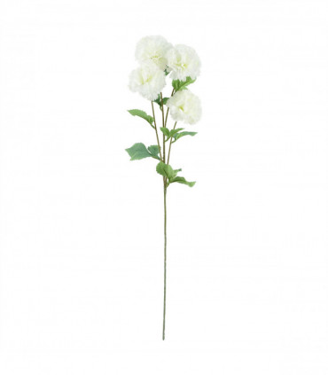 Artificial Flower Arrangement White Carnation Pink Peony Fern Glass Vase