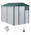 Metal Garden Shed White 193W x 271D x 208H cm 9'x6' Galvanized Tool Storage Shed