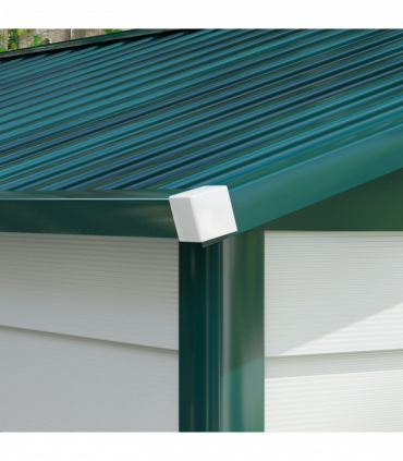 Metal Garden Shed White 193W x 271D x 208H cm 9'x6' Galvanized Tool Storage Shed