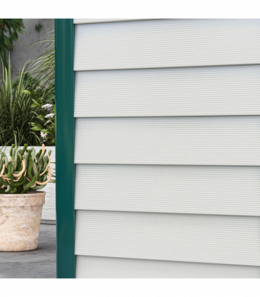 Metal Garden Shed White 193W x 271D x 208H cm 9'x6' Galvanized Tool Storage Shed