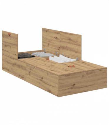 vidaXL Bed Frame Artisan oak 200 x 100 x 31.5 cm Engineered wood