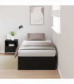 vidaXL Bed Frame Black oak 200 x 80 x 31.5 cm Engineered wood