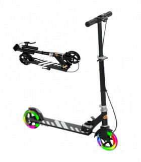AIYAPLAY Scooter for Kids, Folding Kick Scooter w/ Adjustable Handle, Black