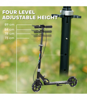 AIYAPLAY Scooter for Kids, Folding Kick Scooter w/ Adjustable Handle, Black