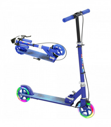 AIYAPLAY Scooter for Kids, Folding Kick Scooter w/ Adjustable Handle, Blue