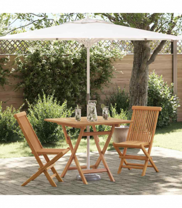 vidaXL Garden Dining Set 2 pcs Brown Solid teak wood