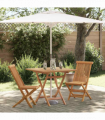 vidaXL Garden Dining Set 2 pcs Brown Solid teak wood