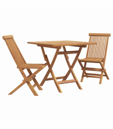 vidaXL Garden Dining Set 2 pcs Brown Solid teak wood