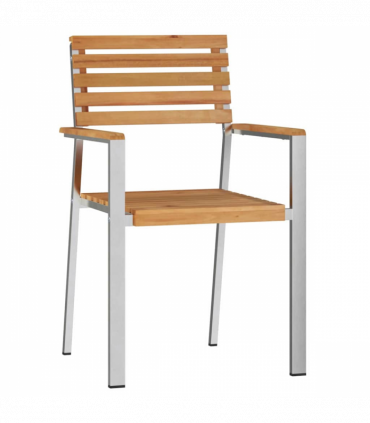 vidaXL Garden Chair 6 pcs Brown 56 x 54.5 x 87cm Solid Teak wood