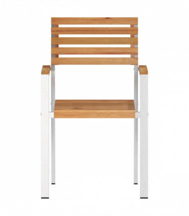 vidaXL Garden Chair 6 pcs Brown 56 x 54.5 x 87cm Solid Teak wood