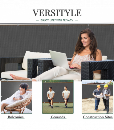 Anthracite Fabric Fence 230gsm - 1m x 10m