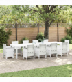 vidaXL Garden Table White 350 x 100 x 73 cm Poly Rattan