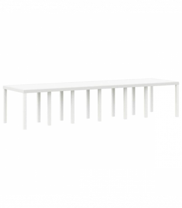vidaXL Garden Table White 350 x 100 x 73 cm Poly Rattan