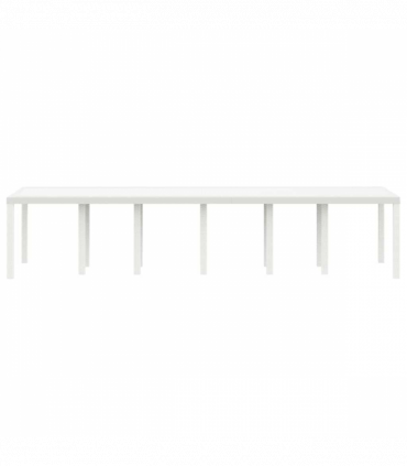 vidaXL Garden Table White 350 x 100 x 73 cm Poly Rattan