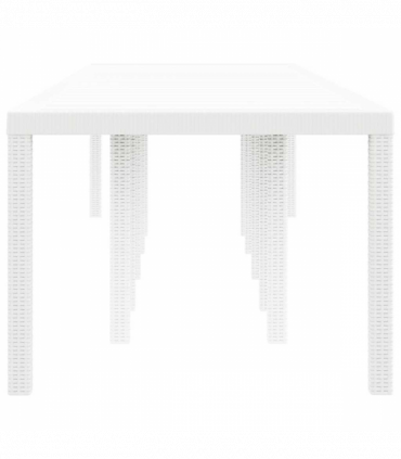 vidaXL Garden Table White 350 x 100 x 73 cm Poly Rattan
